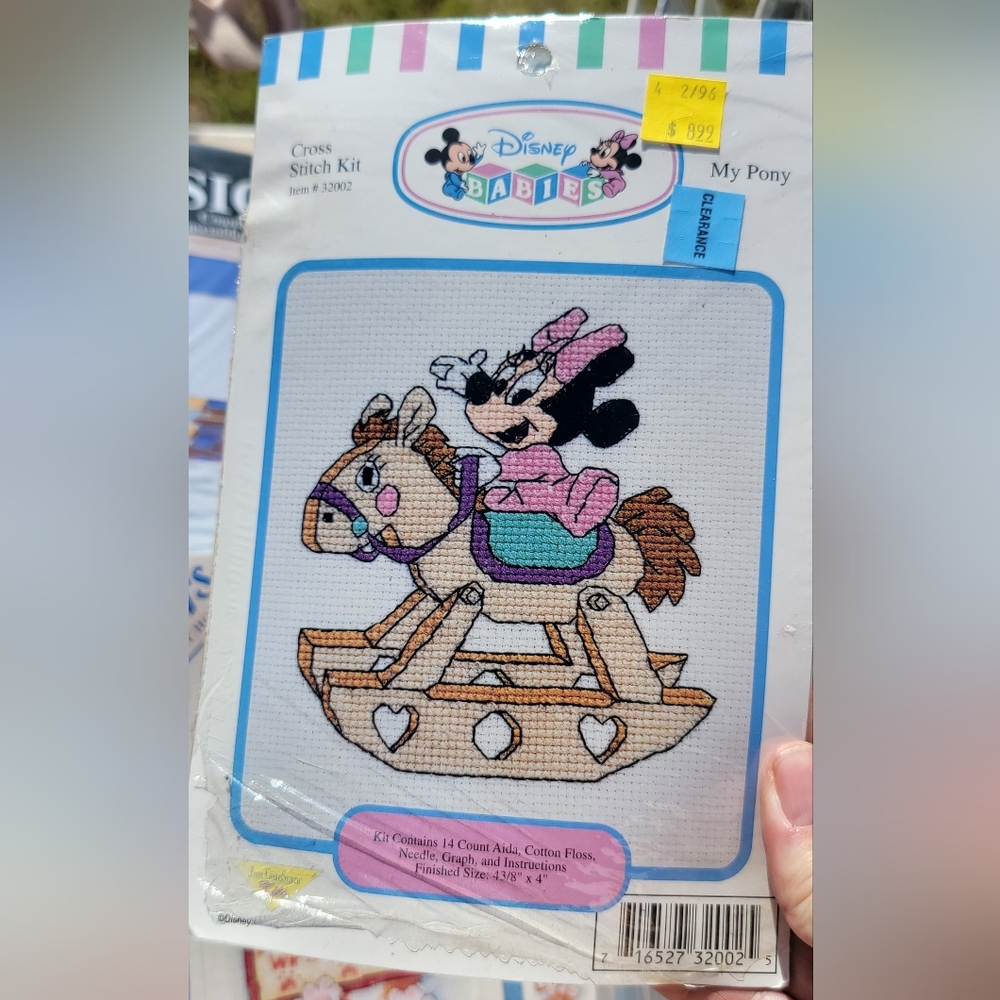 4 DISNEY cross stitch kits